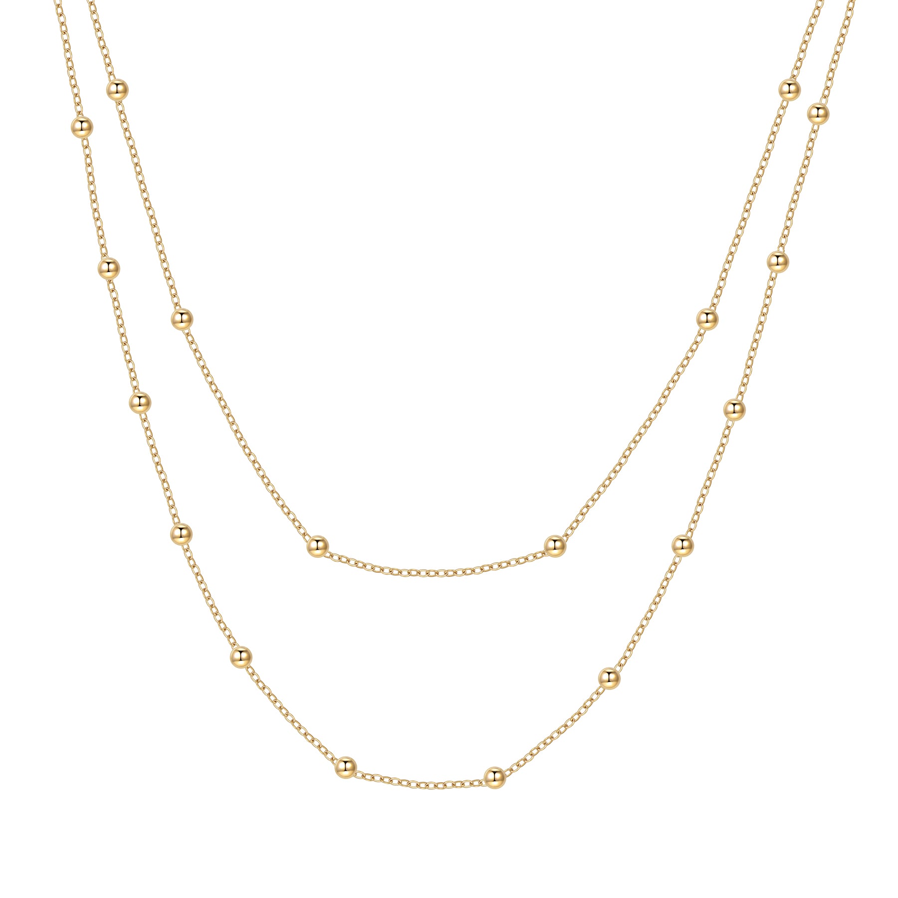 Layered Necklace Gold – Hey Happiness