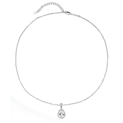 Collier Pierre de Naissance Avril Diamant Sterling Argent