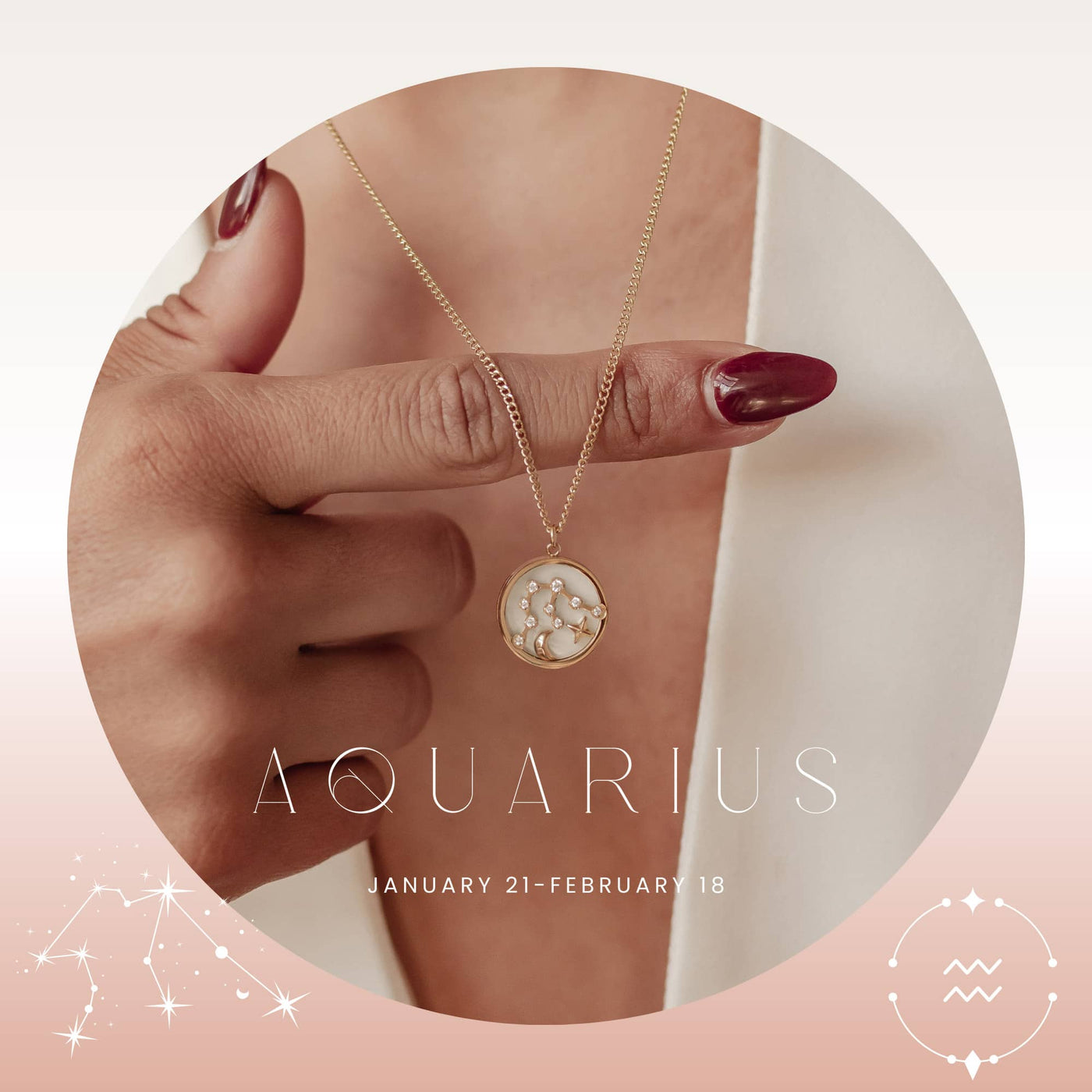 Aquarius Star Constellation Necklace