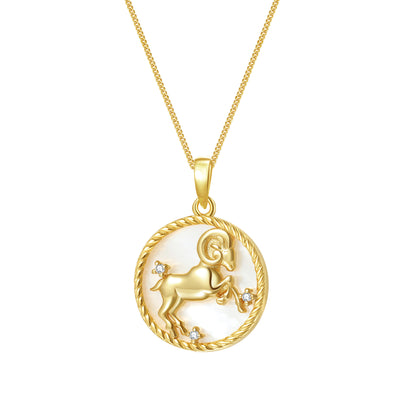 Aries Zodiac Pendant Necklace