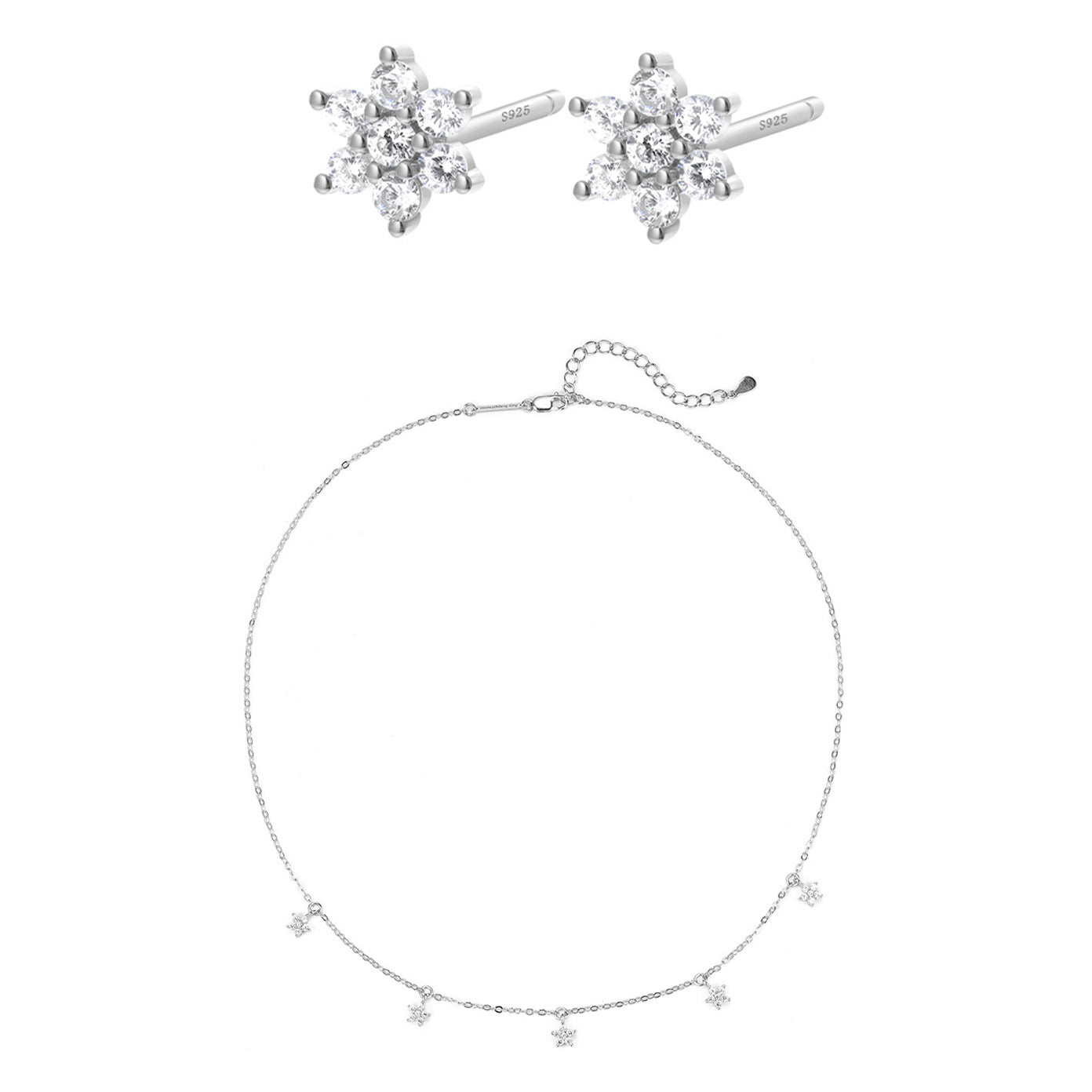 Set Joyería Florecer Plata de Ley 925