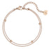 Layered Bobble Chain Bracelet Rose Gold