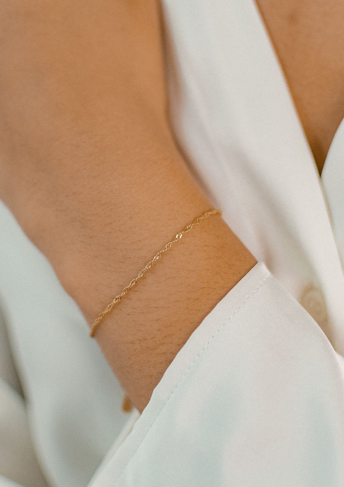 Singapurkette Armband Sterlingsilber in Gold