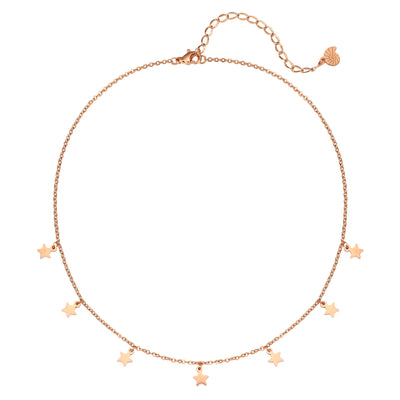 Delicate Star Necklace Rose Gold