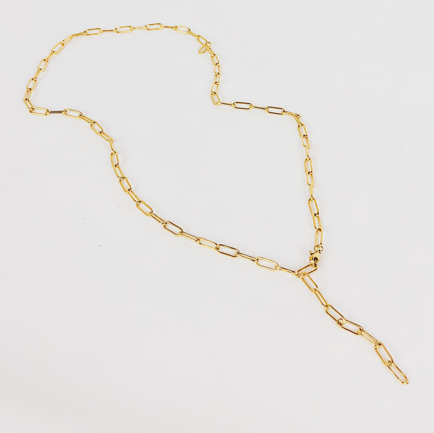 Chunky Chain Y Necklace Gold