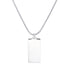 Rectangle Pendant Necklace Silver