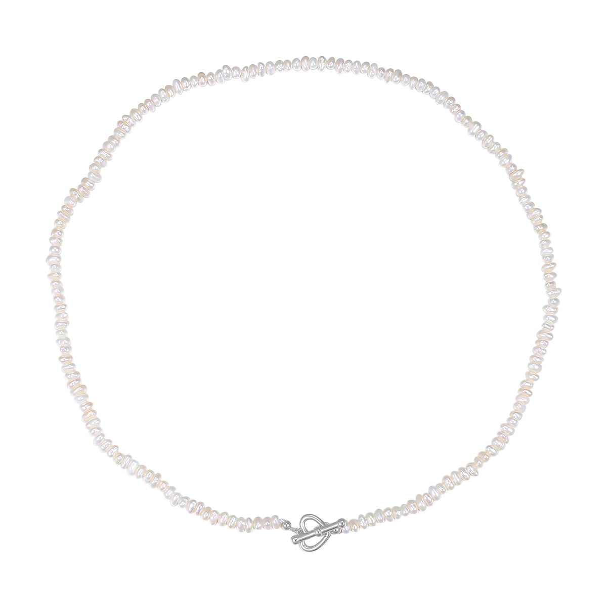 Collier Ras du Cou Fermoir Coeur Perle