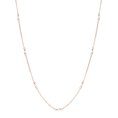 Pearl Chain Necklace Sterling Silver