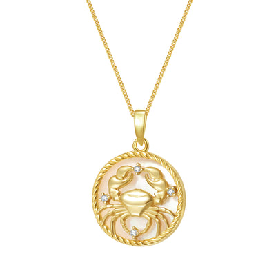 Cancer Zodiac Pendant Necklace