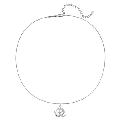 Collar Colgante Chakra Om Unidad Plata de Ley 925