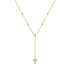 Cross Y Lariat Necklace Sterling Silver