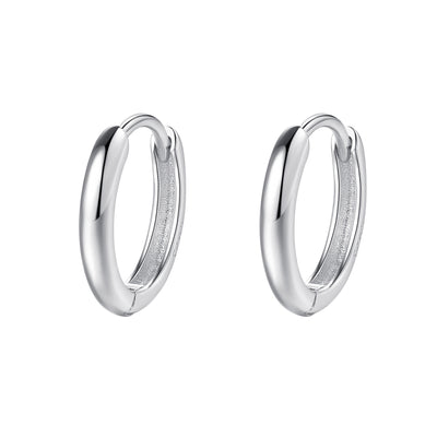 Crèoles Simples Grosse Sterling Argent en Or