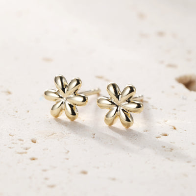 Emerging Stud Earrings 9K Gold