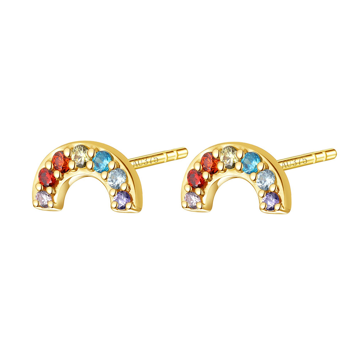 Aurora Stud Earrings 9K Gold