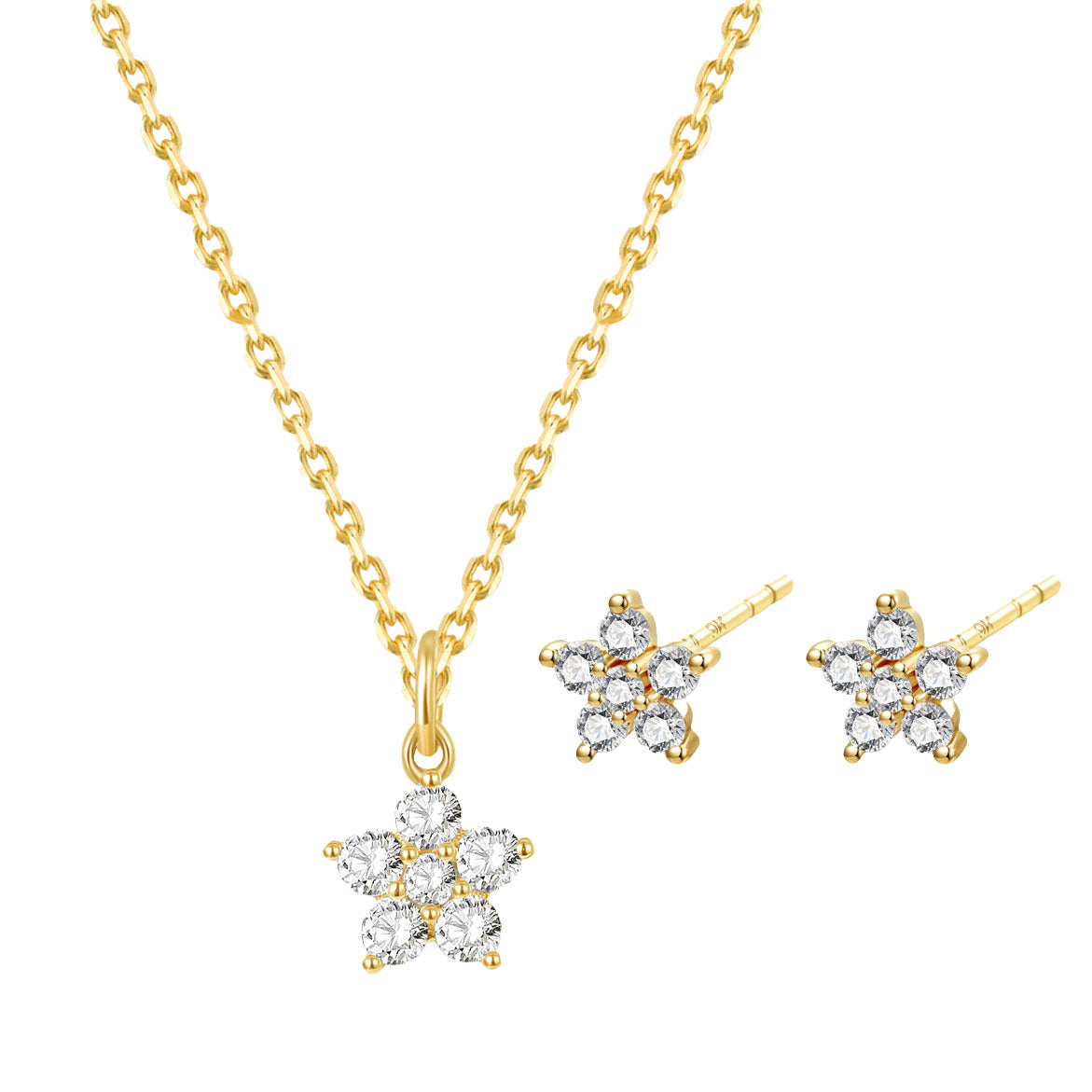 Ensemble Bijoux Bloom Or Massif 9 CT