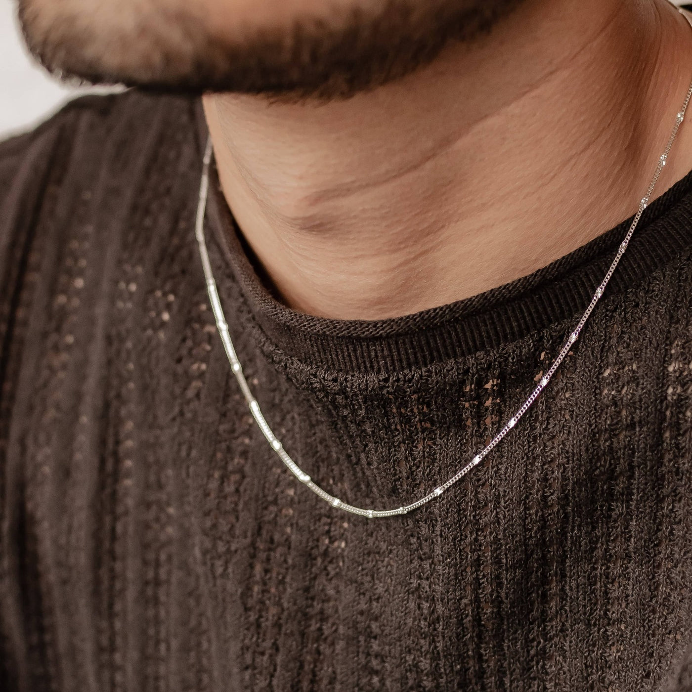 Collier Délicate Chaîne Starbusrt Sterling Argent