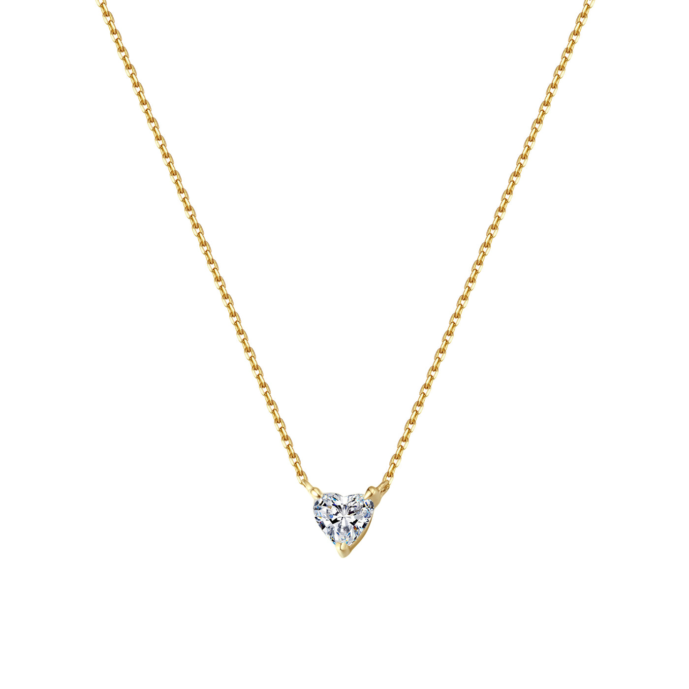 Devotion Diamond Heart Pendant Necklace 14K Gold