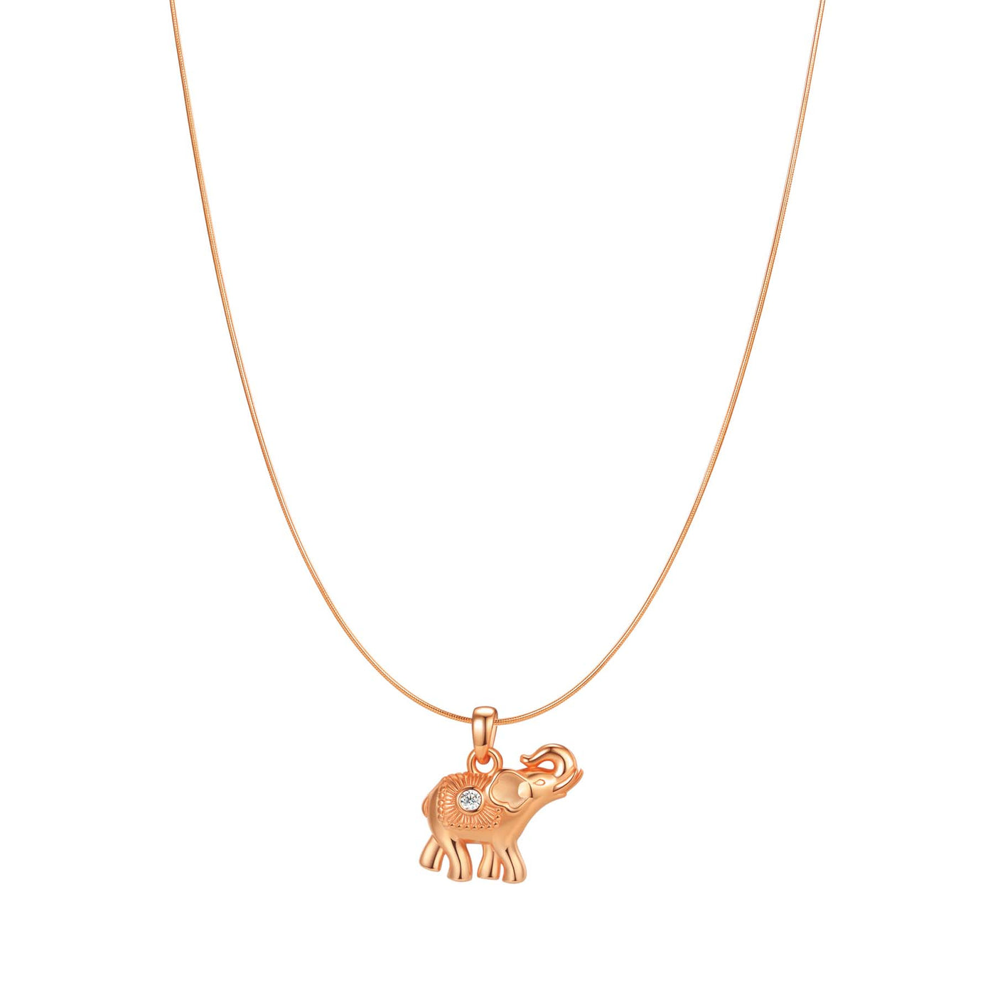 Collar Colgante Elefante Éxito Plata de Ley 925