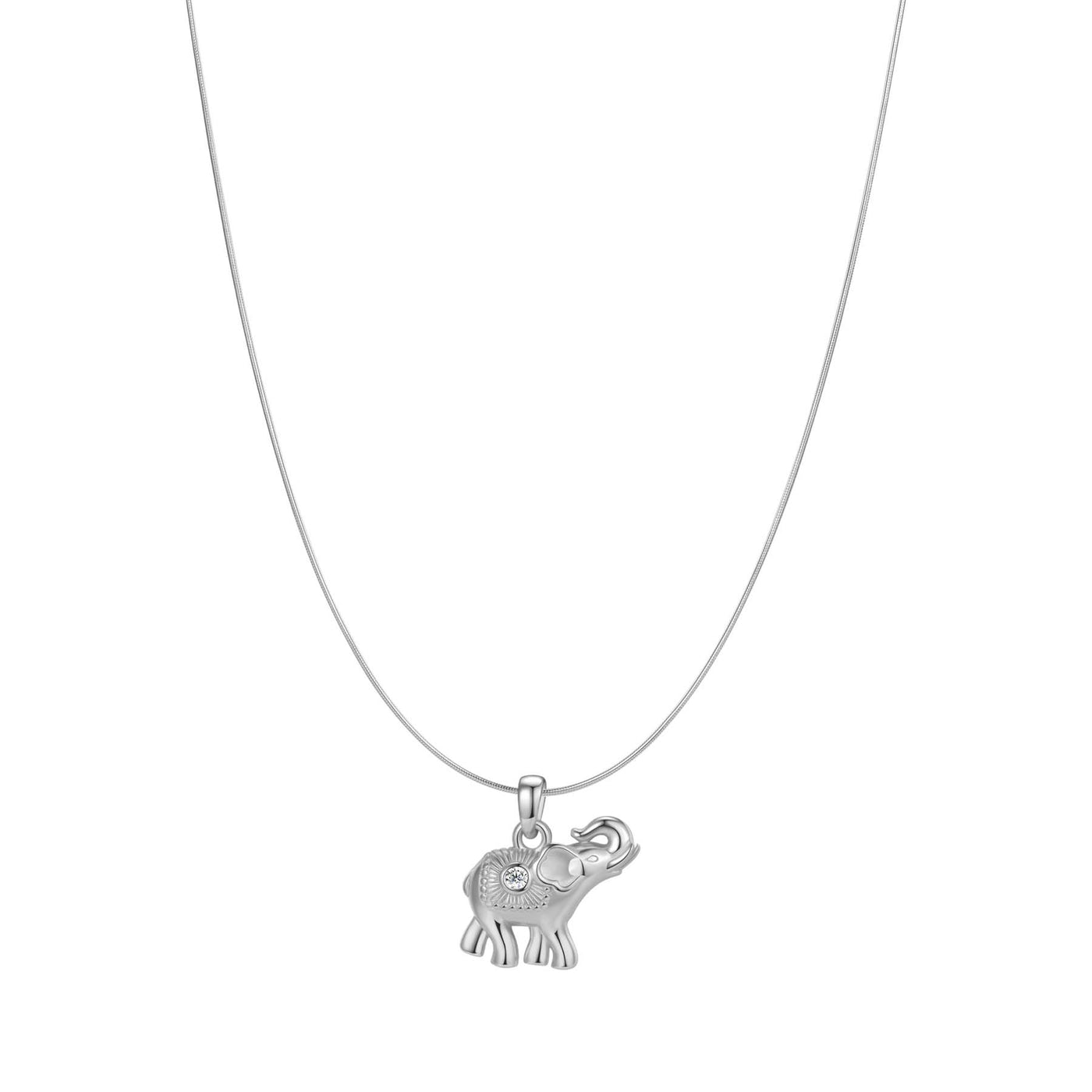 Collier Pendentif Éléphant Succès Sterling Argent