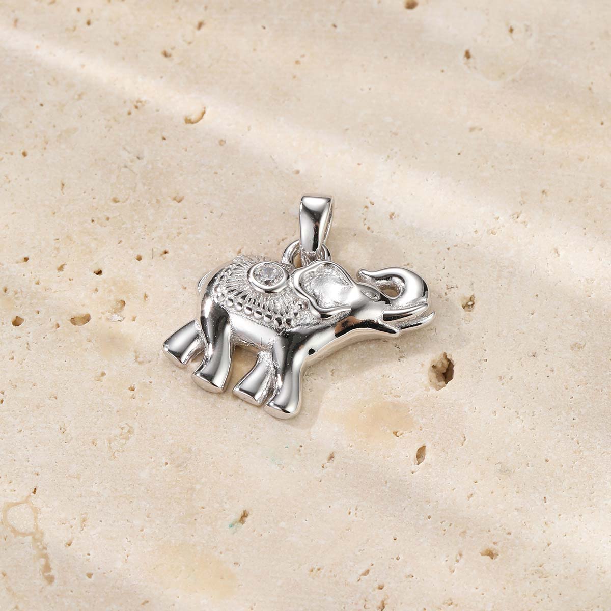 Elephant Pendant Necklace for Success Sterling Silver