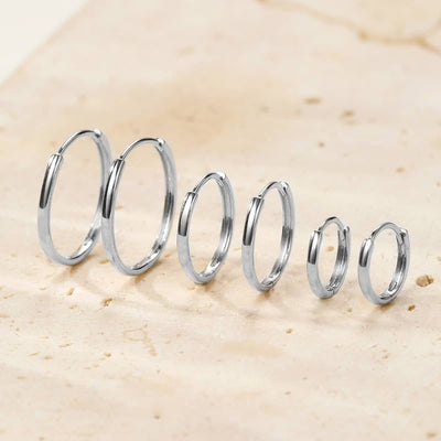 Flare Hoop Earrings 14K