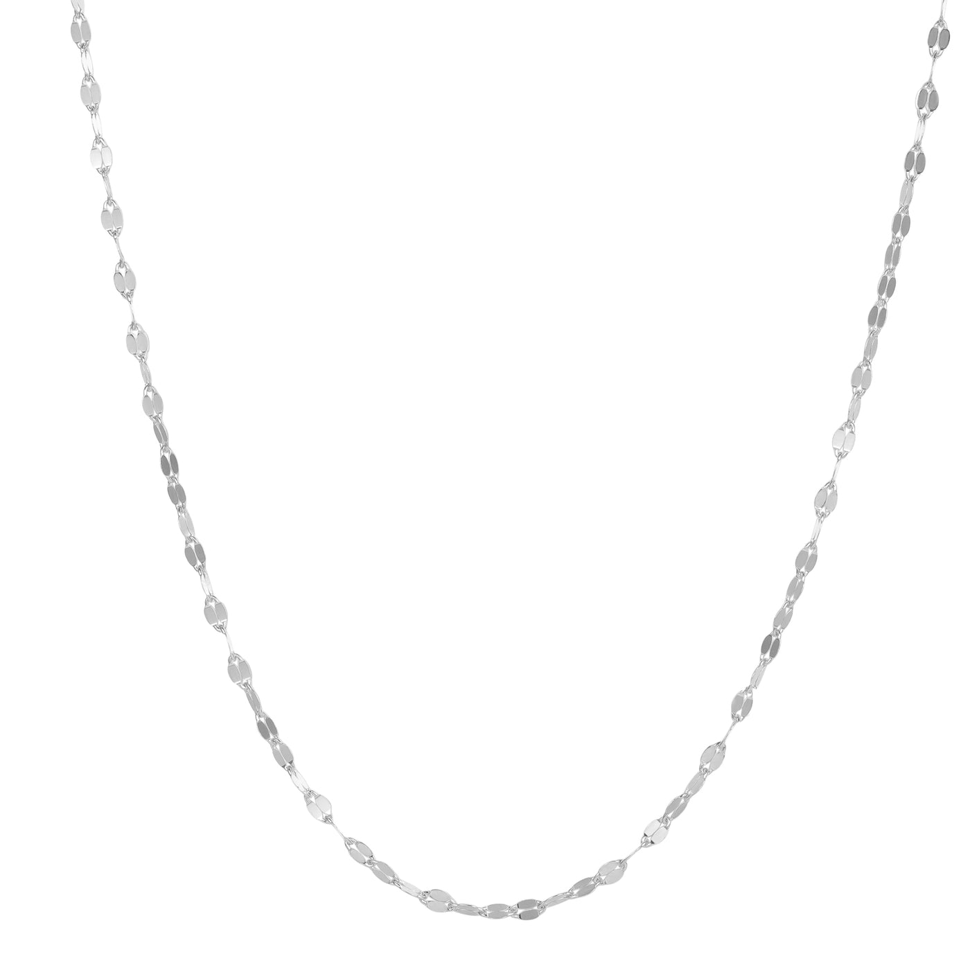 Flache Rolo Kette aus Sterlingsilber