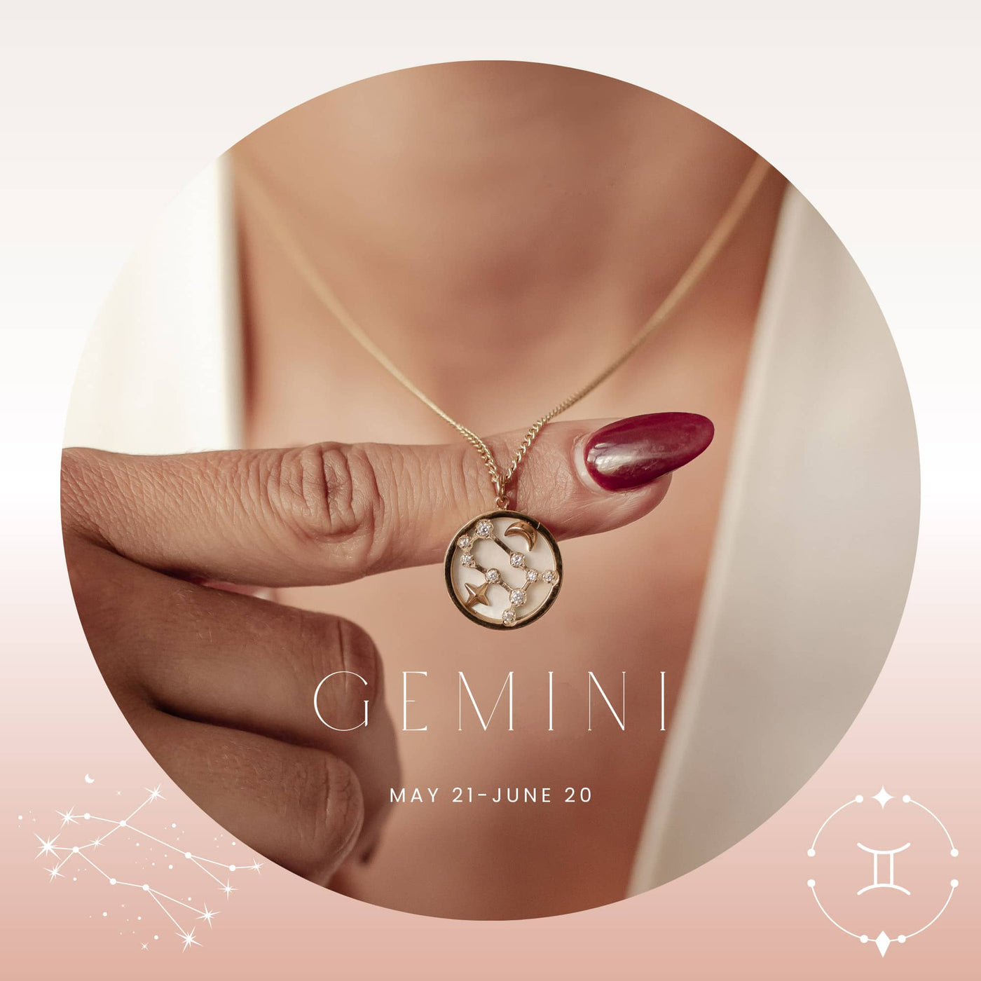 Gemini Star Constellation Necklace