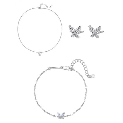 Set Joyería Mariposa de Gema Plata de Ley 925