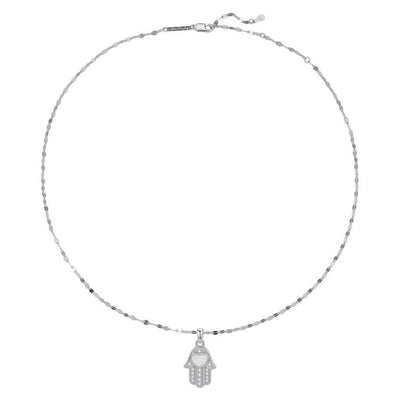 Collier Pendentif Protection Mains Jamsa Sterling Argent