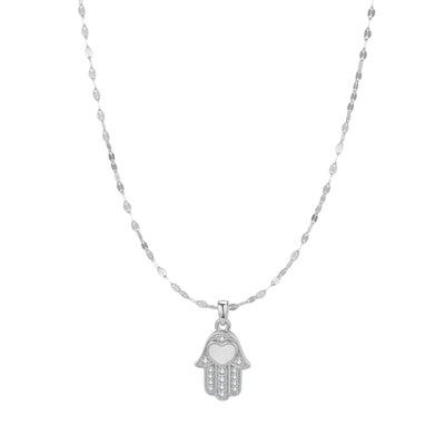 Collier Pendentif Protection Mains Jamsa Sterling Argent