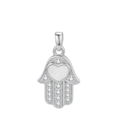 Collier Pendentif Protection Mains Jamsa Sterling Argent