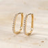 Illuminated Oval Huggie Earrings 14K Gold