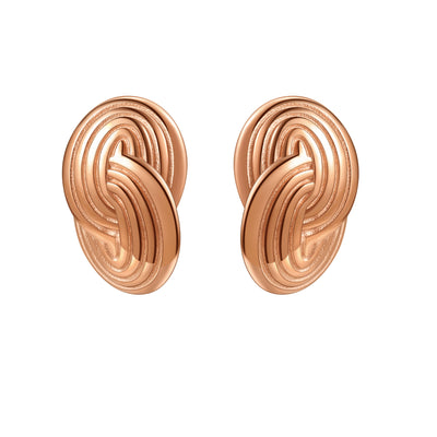 Interlocking Circles Oversized Stud Earrings Waterproof