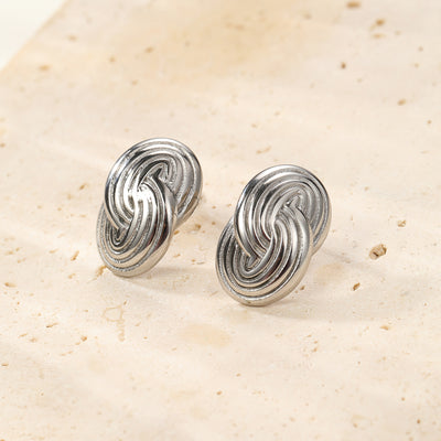 Clous d'Oreille Oversized Cercles Imbriqués Waterproof