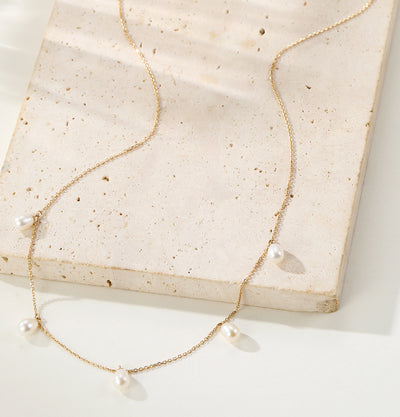 Irreplaceable Pearl Necklace 14K Gold