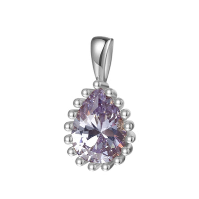 June Alexandrite Birthstone Necklace Sterling Silver