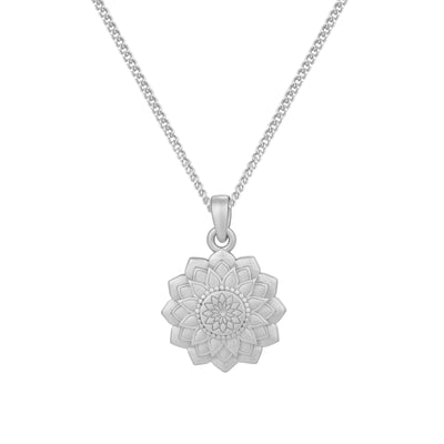 Mandala Pendant Necklace for Harmony Sterling Silver