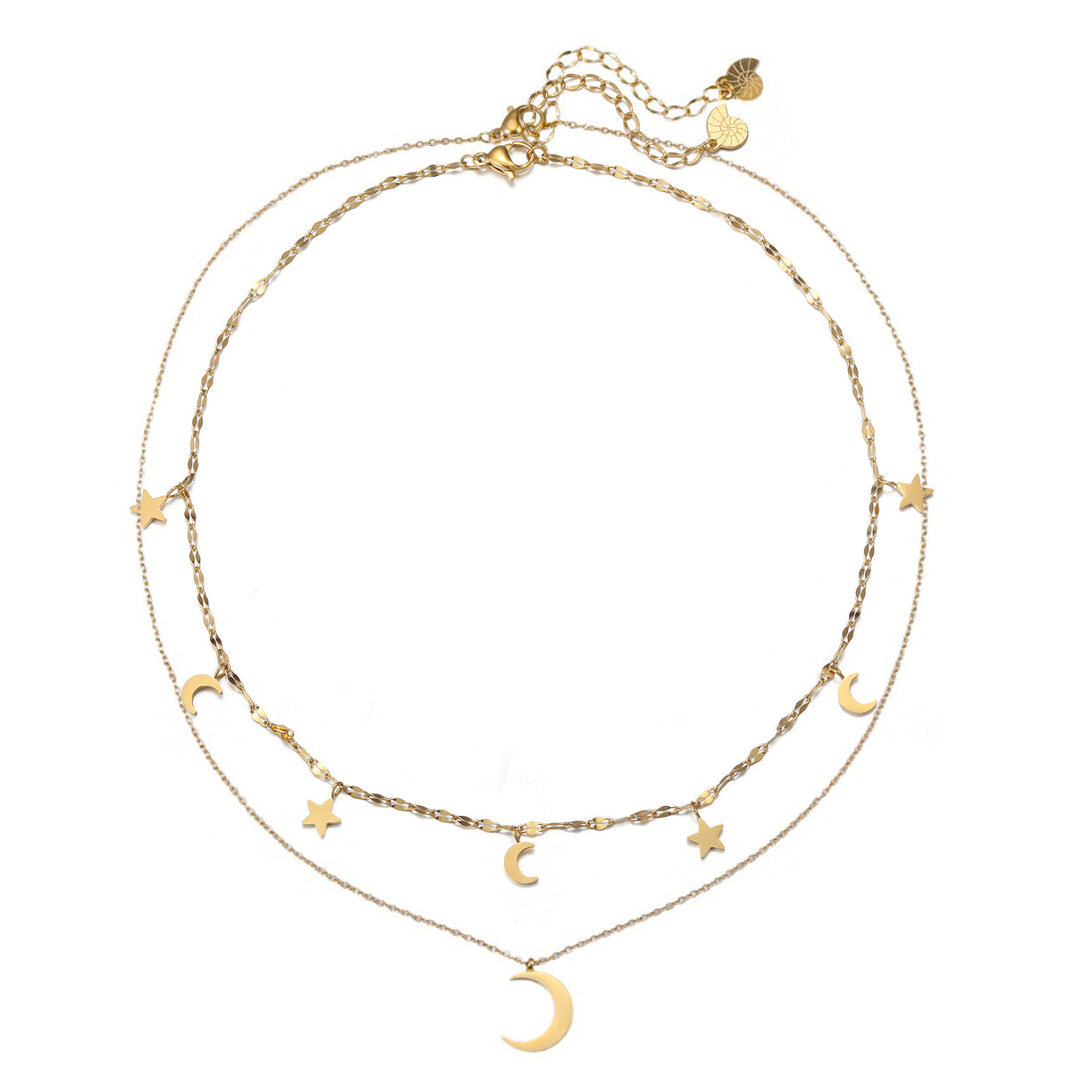 Moon and Star Jewelry Necklace Set Waterproof