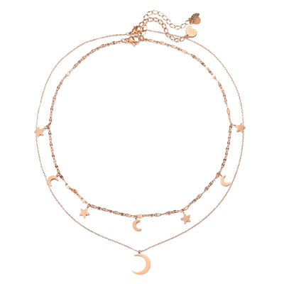 Moon and Star Jewelry Necklace Set Waterproof