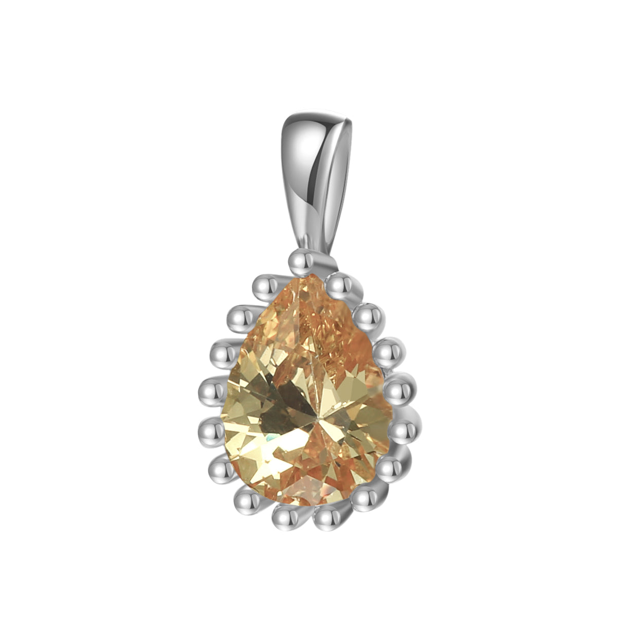 November Topaz Birthstone Necklace Sterling Silver