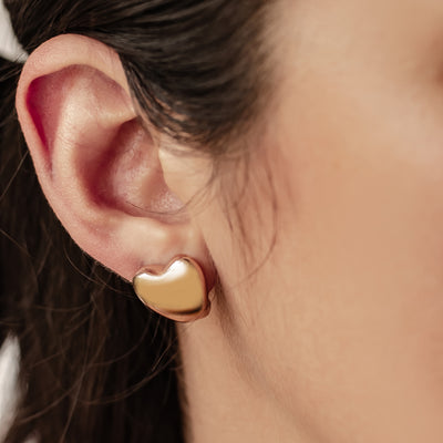 Clous d'Oreille Oversized Coeur Waterproof