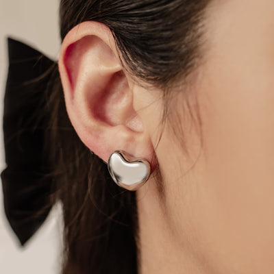 Clous d'Oreille Oversized Coeur Waterproof