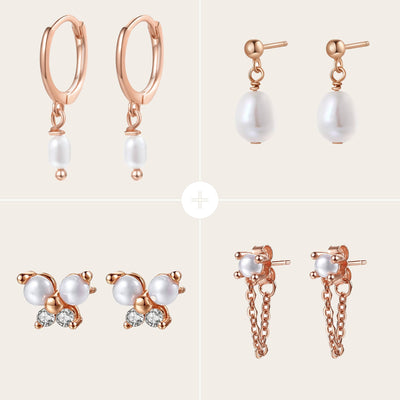 Ensemble Boucles d'Oreilles Perle