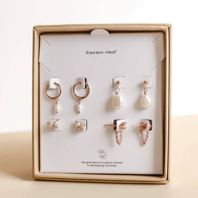 Pearly Earring Set