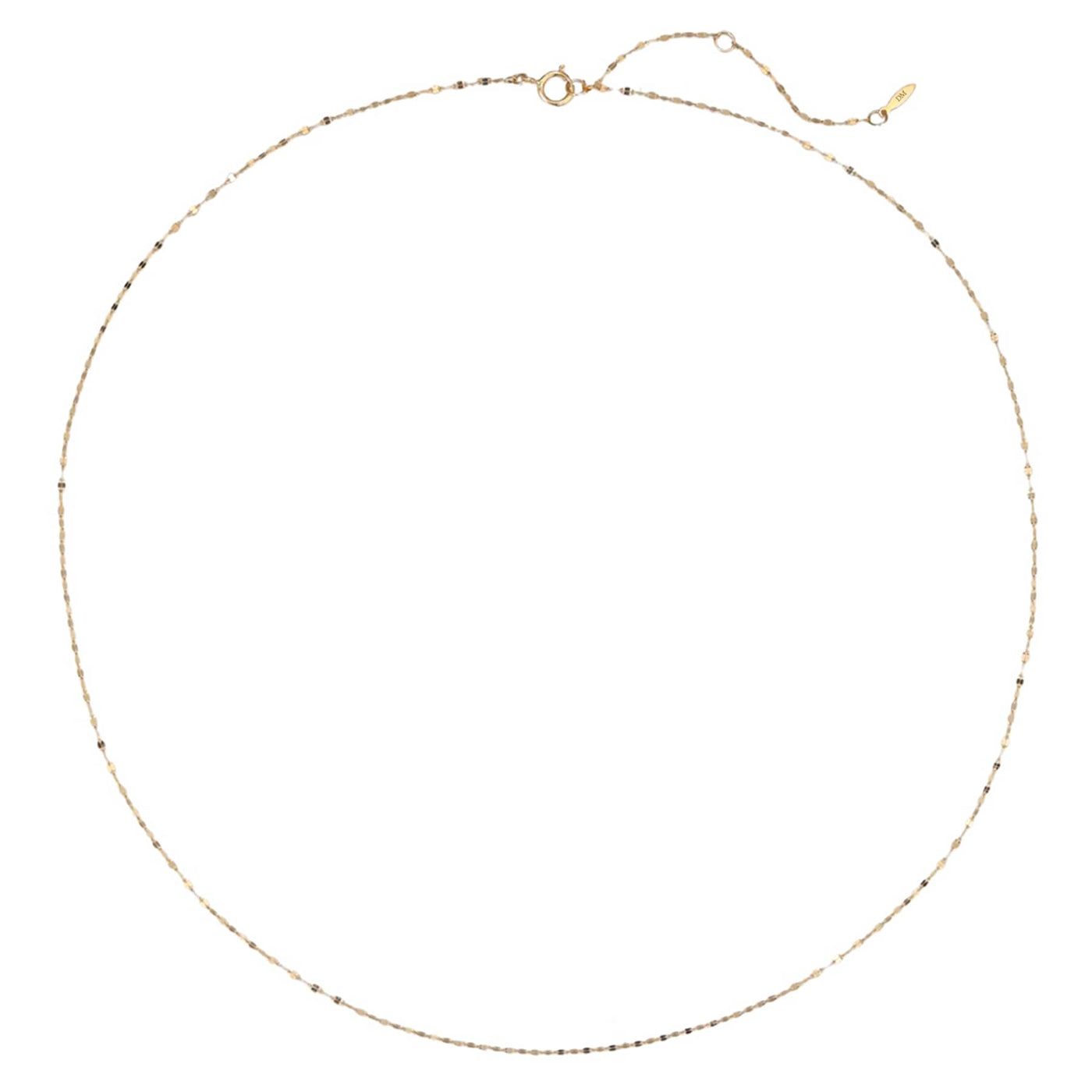 Shimmer Rolo Necklace 14K