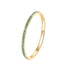 Slim Green Gemstone Band Ring Gold