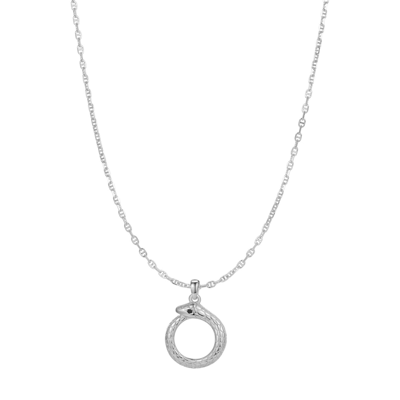 Snake Ouroboros Pendant Necklace for Renewal Sterling Silver