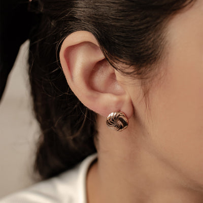 Spiral Oversized Stud Earrings Waterproof