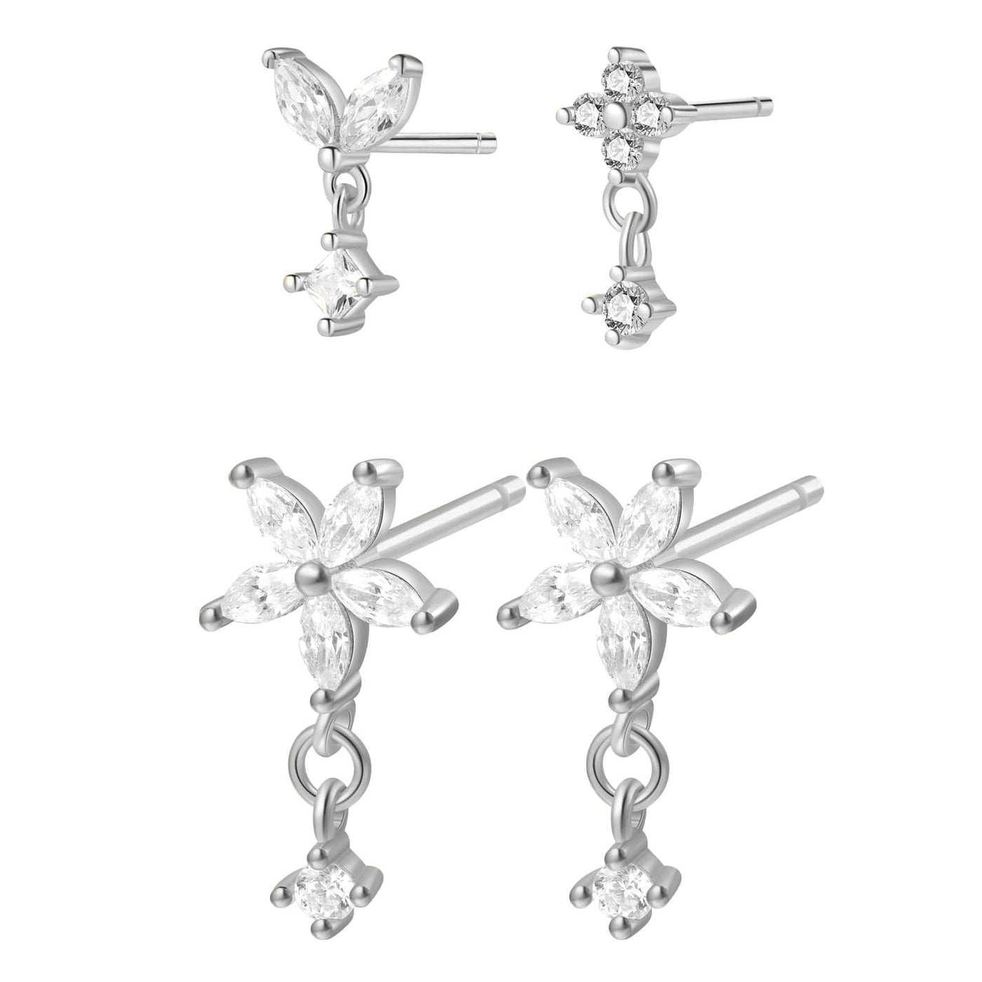 Springtime Stud Earring Set Sterling Silver