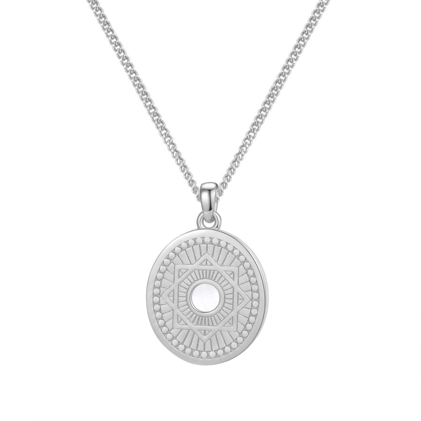 Collier Pendentif Étoile Lakshmi Mandala Vision Sterling Argent